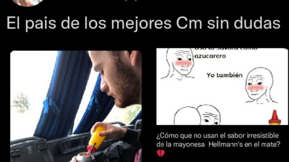 "El país de los mejores CM": el desopilante comentario sobre el mate que desató todo el ingenio argentino (imagen Twitter).